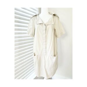 COS Cream Short-Sleeve Dress